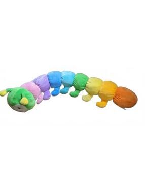 Goffa Caterpillar Plush Musical Rainbow Jumbo Caterpillar -  5 FT